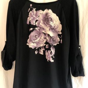 Black Floral Blouse